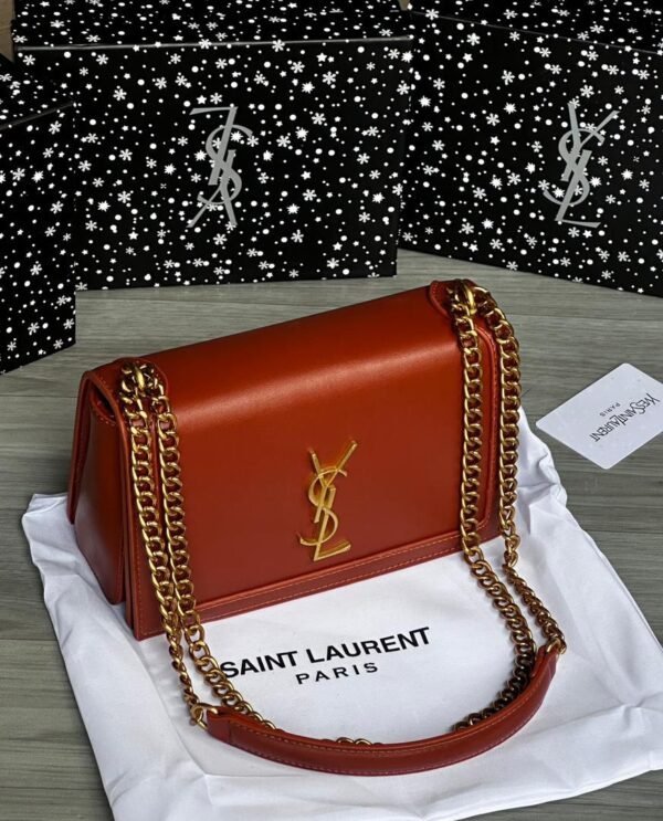 WhatsApp Image 2026-07-21 at 2.21.37 AM (1) Saint Laurent Terracotta Leather Flap Shoulder Bag