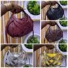 Woven Cage Drawstring Hobo Shoulder Bag