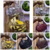Woven Cage Drawstring Hobo Shoulder Bag